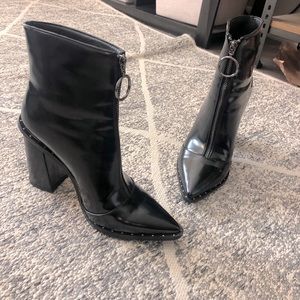 Princess Polly Patent Faux Leather Boots